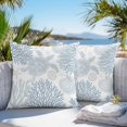 thumbnail image 3 of Blue Sea Turtle Throw Pillow Covers 16x16 Inch Set of 2, Coastal Coral Summer Beach Nautical Waterproof Outdoor Pillow Covers, Decorative Cushion Pillowcases for Couch, Sofa, Bed, Garden, Patio, 3 of 9