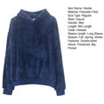 thumbnail image 7 of Men Solid Color Hoodie Winter Men Hoodie Double-sided Velvet with Big Front Pocket Loose Long Sleeves Thermal Top with Elastic Cuffs Hoodie Warm Men, 7 of 7