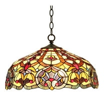 SADIE Tiffany-style 2 Light Victorian Ceiling Pendant Fixture 18" Shade