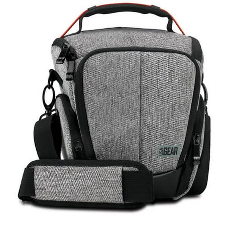 USA GEAR UTL Camera Case Bag with Smooth Streamlined Shape, Soft Cushioned Interior and Side Storage Pockets - Works Great for Sony , Olympus , Fujifilm and More