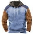 thumbnail image 2 of Men's & Women's Print Pullover Hoodie, Unisex Loose Fit Long Sleeve Sweatshirt, Casual Streetwear for Christmas, Fall Winter Season, Daily Comfort and Travel,Royal Blue,2XL, 2 of 4