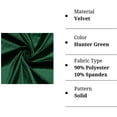 thumbnail image 2 of FabricLA Stretch Velvet Fabric - 58/60" Inches (150 CM) Wide - 90% Polyester & 10% Spandex - Perfect for Sewing, Apparel, Costume, Craft - Hunter Green, 5 Continuous Yards, 2 of 8