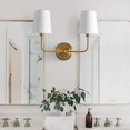 thumbnail image 3 of Safavieh SCN4015A Ezra Brass Gold 2-Light Wall (LED Bulbs Included) Sconce, 3 of 5