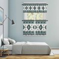 thumbnail image 5 of Green Boho Kitchen Curtains Sets for Windows 24 Inch Length, Ethnic Tribal Aztec Abstract Geometric Motifs Rod Pocket Window Treatments Tier Curtains and Valances Set for Bedroom/Bathroom, 5 of 8