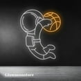 thumbnail image 2 of Glowneon Basketball Astronaut Neon Sign, Basketball Astronaut Led Light, Dunk Basketball Astronaut, 2 of 4