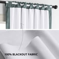 thumbnail image 6 of Half Price Drapes Signature Skylark Blue Velvet Blackout Curtains For Bedroom(1 Panel), 50WX 108L, 6 of 11