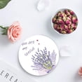 thumbnail image 4 of FMSHPON Lavender You are My Special Set of 8 Round Coaster for Drinks, Absorbent Ceramic Stone Coasters Cup Mat with Cork Base for Home Kitchen Room Coffee Table Bar Decor, 4 of 6