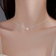 thumbnail image 3 of Cute Daisy Flower Choker Necklace for Women 925 Sterling Silver Dainty Blossom Floral Chain Adjustable Necklaces Fashion Jewelry Gifts 18Inch, 3 of 5