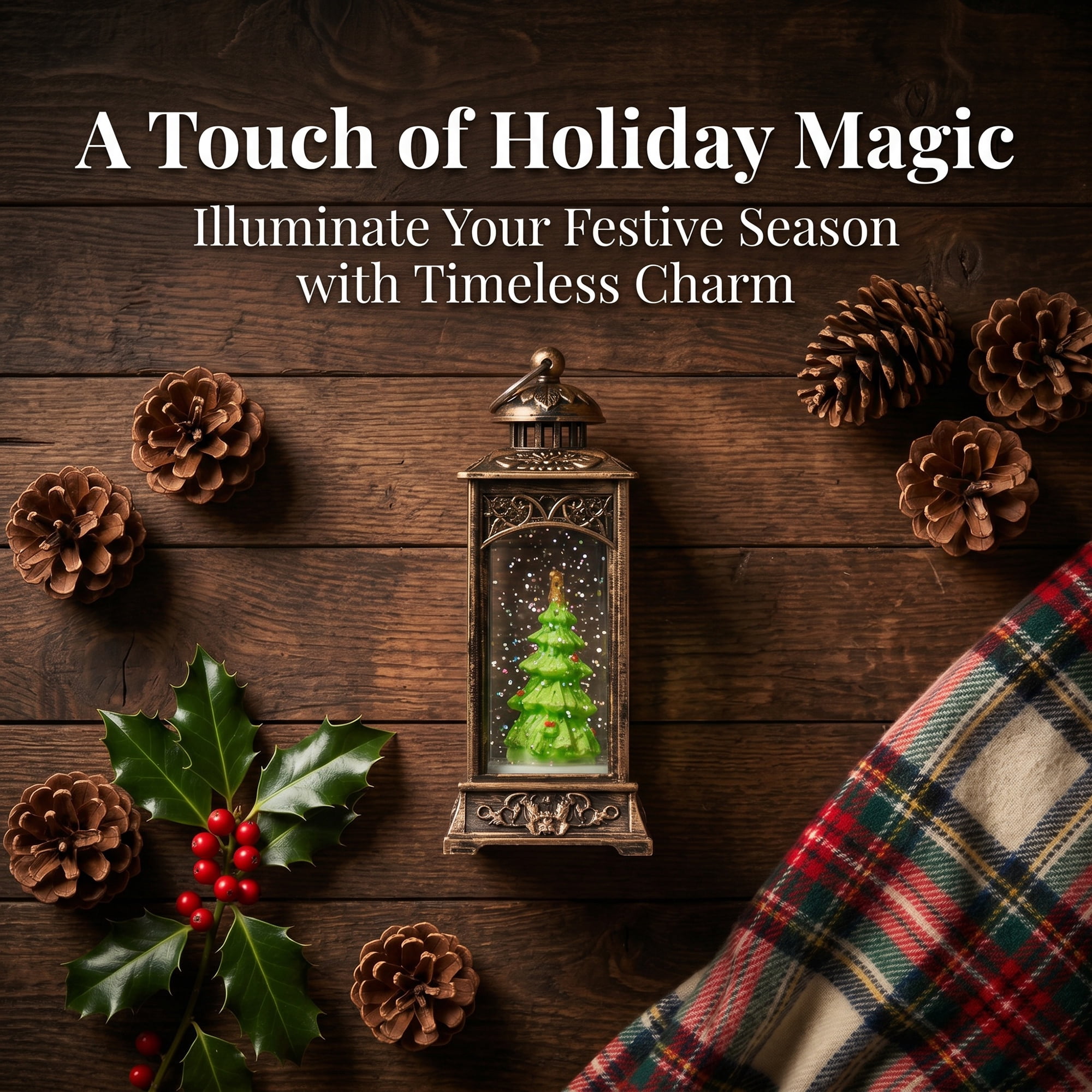 Unique Bargains Christmas Light Up Crystal Ball Mini LED Glitter Sphere Orb Brown Style T