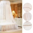 thumbnail image 2 of Peahefy Moustiquaire Ronde Respirante en Dentelle Style Princesse, Rideau de Lit, 2 of 5