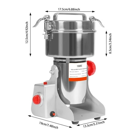 4100W 30000r/min Electric Grain Grinding Machine High Speed Multi-Function Grain Grinder Silver
