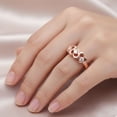 thumbnail image 3 of Mauli Jewels 1/4 Carat Heart Shape Diamond Ring for Women, 10K Solid Rose Gold, Prong Set Romantic Promise Ring, 3 of 7