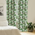 thumbnail image 2 of Ambesonne Botanical Window Curtains, Toucan Birds in Jungle, Each 28" W x 95" L, Olive Green Brown Yellow, 2 of 4