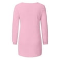 thumbnail image 5 of ManxiVoo V Neck Long Sleeve Pullover for Women Loose Fit Soft Fuzzy Sweater Casual Comfortable Knit Top Cozy Everyday Jumper XXXXXL Size Pink, 5 of 7