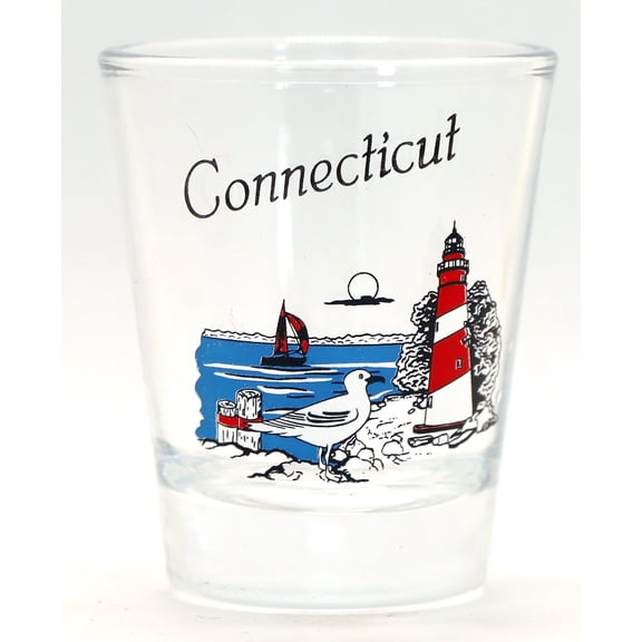 Connecticut Lighthouse Scene Shot Glass