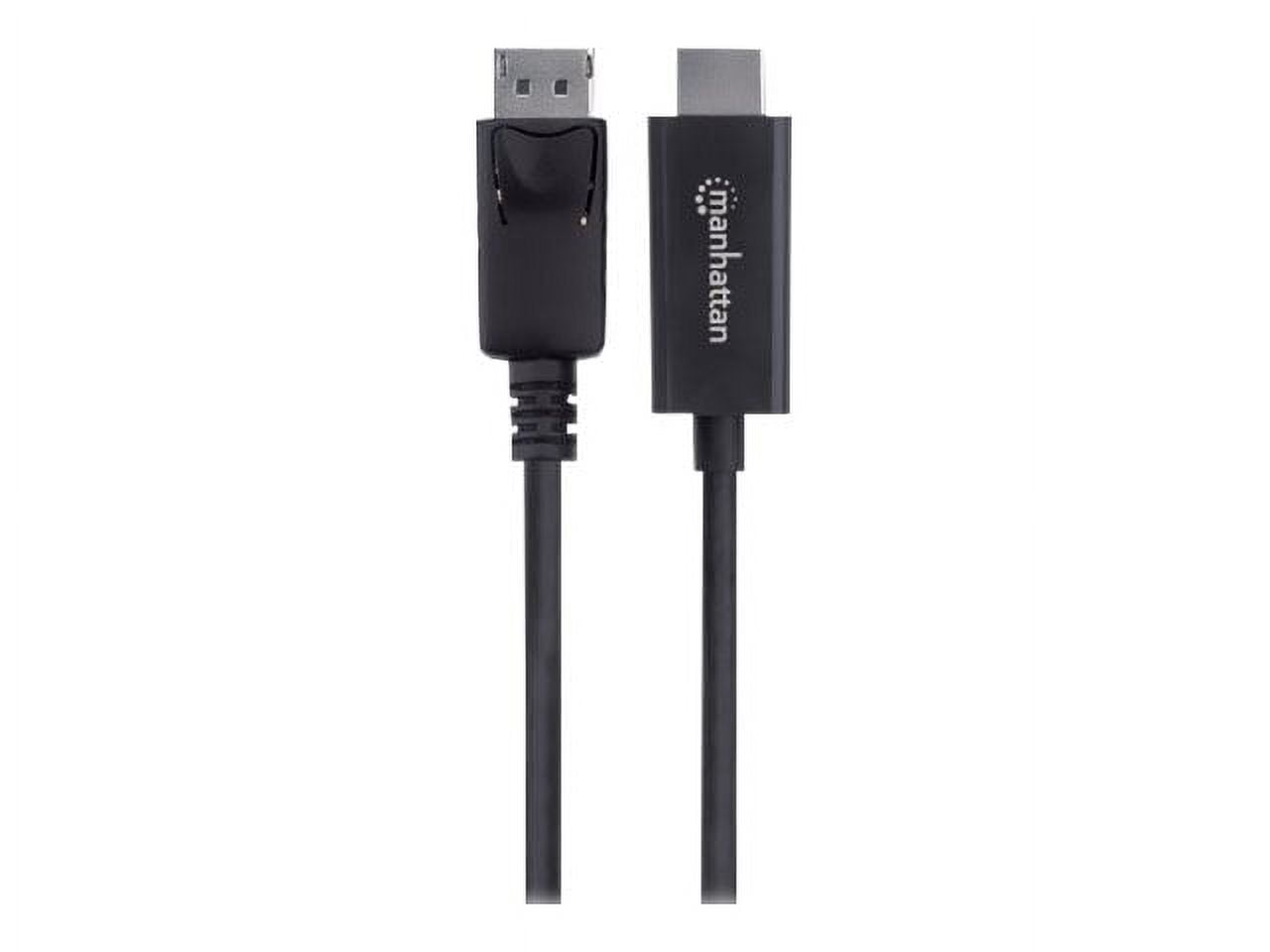 Manhattan 4K@60Hz DisplayPort to HDMI Cable - DisplayPort Male to HDMI Male Cable, 10 ft., Black