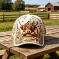 thumbnail image 5 of LEFXSMR Baseball Cap, High Cow Themed Adjustable Hat for Women, Floral Sun Hats for Outdoor Activities & Daily Wear, 5 of 9