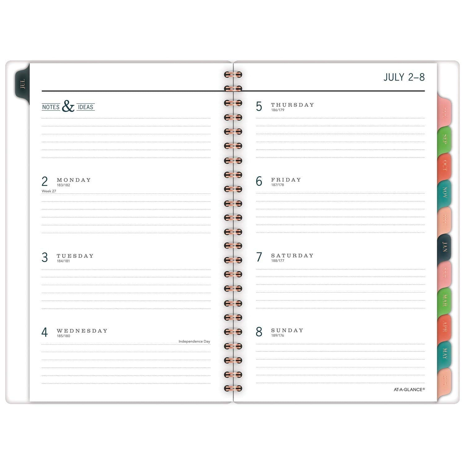 June Style 4-7/8 x 8 1012-200A June 2019 July 2018 AT-A-GLANCE Academic Weekly / Monthly Planner 
