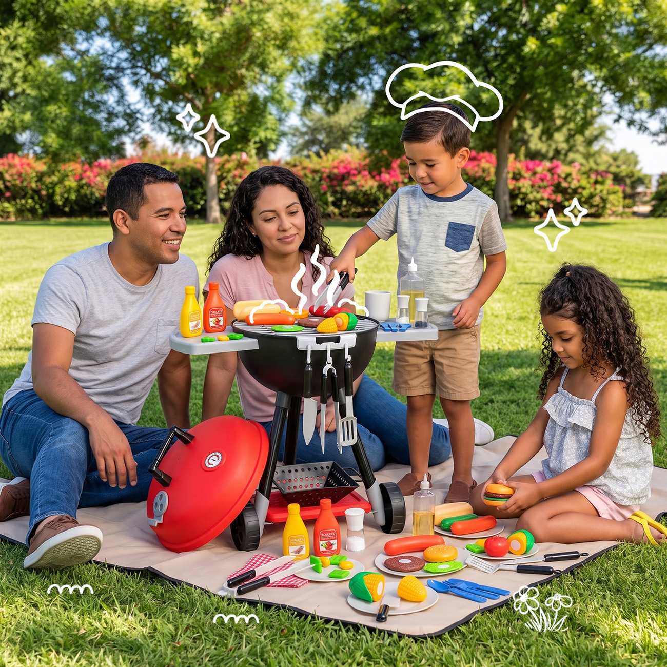 Joyfy BBQ Grill Play Set for Kids 34-Piece photo 8