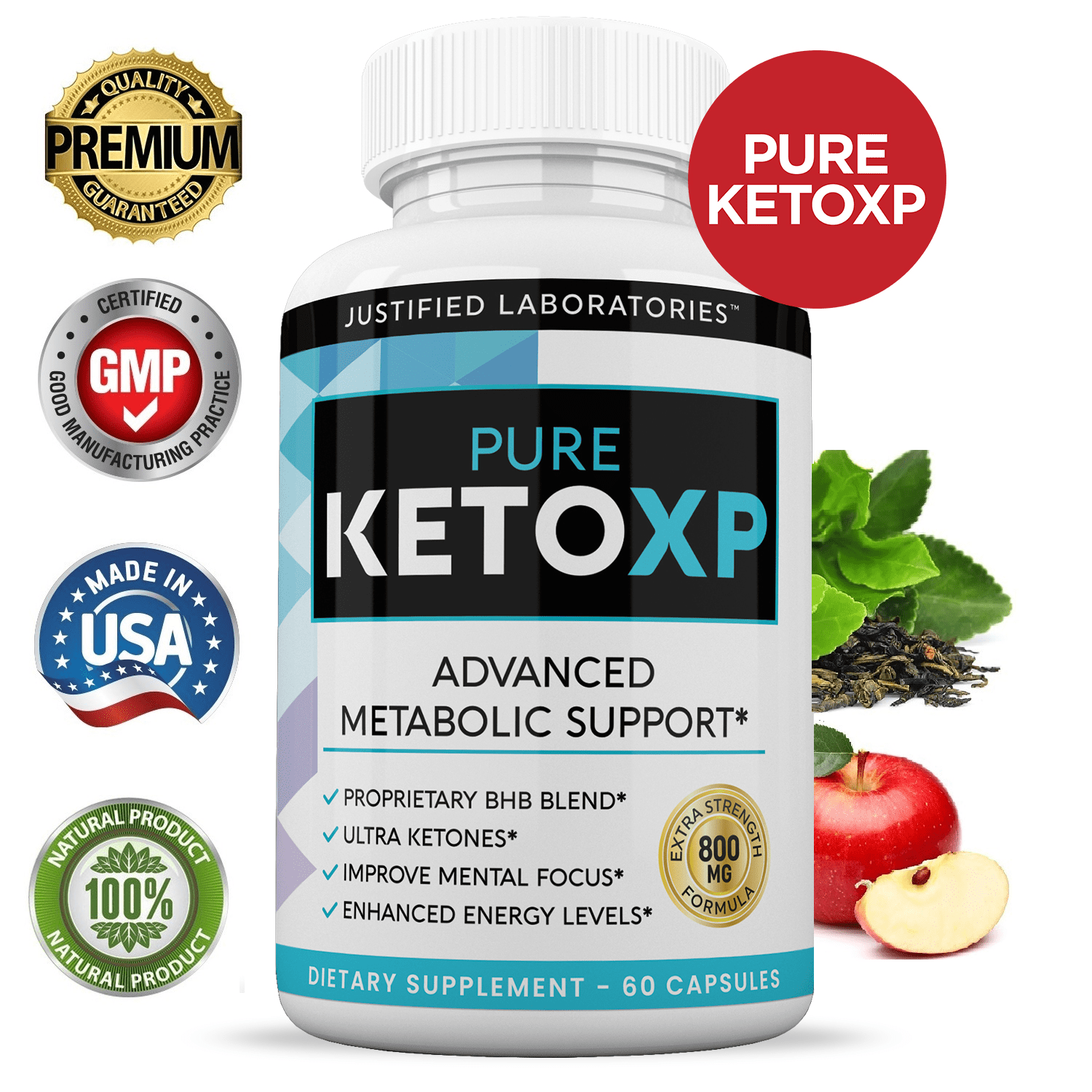 Pure Keto XP Pills Advanced BHB Boost Ketogenic Supplement Exogenous Ketones for Men Women 60 Capsules 1 Bottle - Walmart.com - Walmart.com