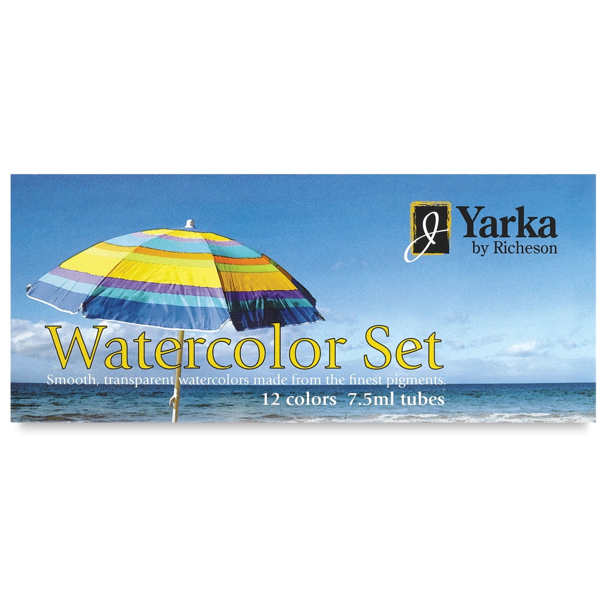 Yarka Non-Toxic Watercolor Paint Set, 7.5 ml Tube, Assorted Bright Color, Set of 12