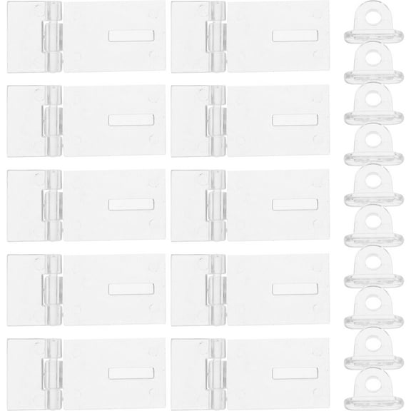 10 Pcs Latch Lock Soft Closing Cabinet Hinges Acrylic Clear Clasp