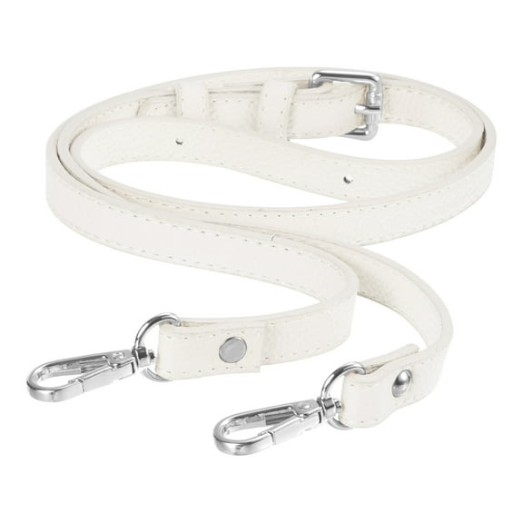 Uxcell Leather Shoulder Bag Handle Purse Strap Handbags Belt Strap Bag Accessory 0.6" Wide, 41/51" Long (White)