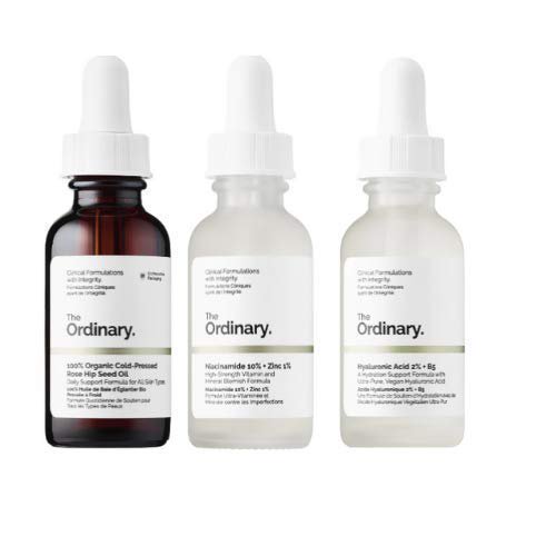 The Ordinary 3 Bottles Face Serum Set! Hyaluronic Acid Serum, Rosehip Oil And Niacinamide Serum