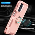 thumbnail image 6 of Allytech Moto G 2022 Case with Stand, Moto G 2022 5G Cover, Military Grade Protective Ring Holder Kickstand Shockproof Bumper Hybrid Rubber PC Anti-scratch Case for Motorola G 2022 5G 6.5"-Rosegold, 6 of 6