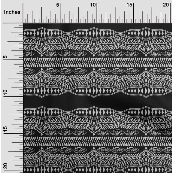 oneOone Organic Cotton Poplin Twill Fabric Leaves & Floral Block Fabric Prints By Yard 42 Inch Wide