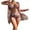 Orange, variant on Tqyyweavej Women 3 Pieces Floral Swimsuit Sets Long Sleeve Loose Beach Cover Up Sexy Spaghetti Strap Drastring Swim Suit for Women