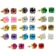 thumbnail image 2 of Pendientes de resina con efecto de estrella de colores y lentejuelas cuadradas de imitación de gemas, pendientes de moda sencillos, 2 of 6