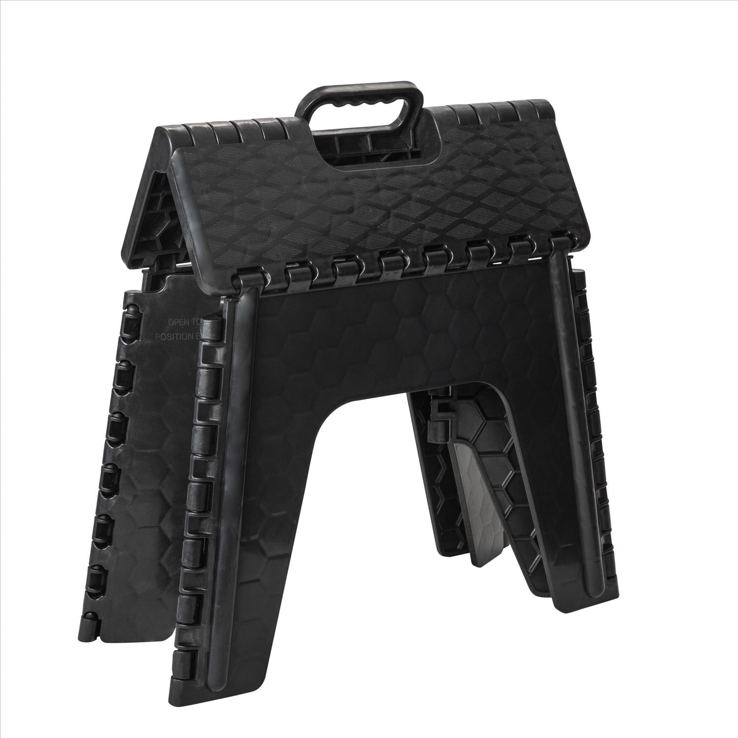 Simplify 2 Pack 12" Height Plastic Folding Single Step Stool in Black