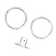 thumbnail image 3 of Decorative Accent Rings for Xbox Elite Series 2 Controller Matte Chrome Switch Buttons Replacement Parts Silver, 3 of 5
