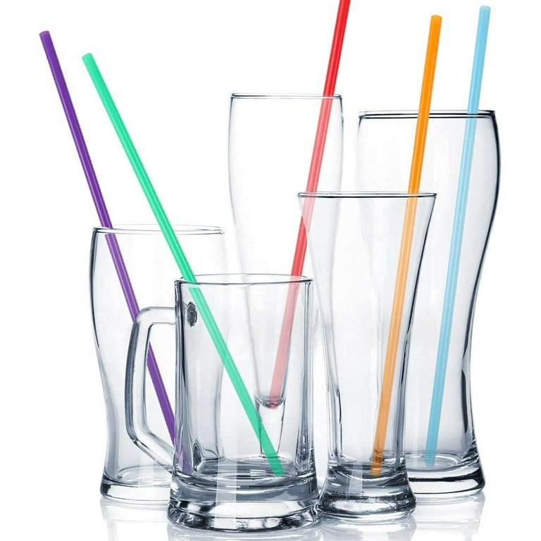 Eco Suckers, Pack of 4 Vibrant Colors Bent Glass Drinking Straws with  Cleaning Brush, Pack of 4 - Kroger