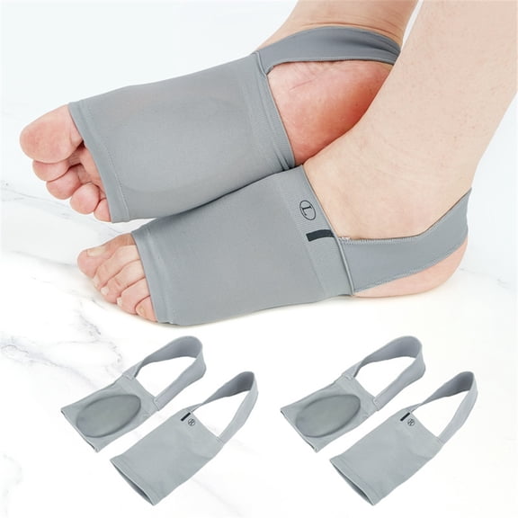 Metatarsal Compression Arch Support Sleeves with Gel Pads – Pain Relief for Flat Feet & Plantar Fasciitis – Arch Brace for Men & Women (2 Pairs)