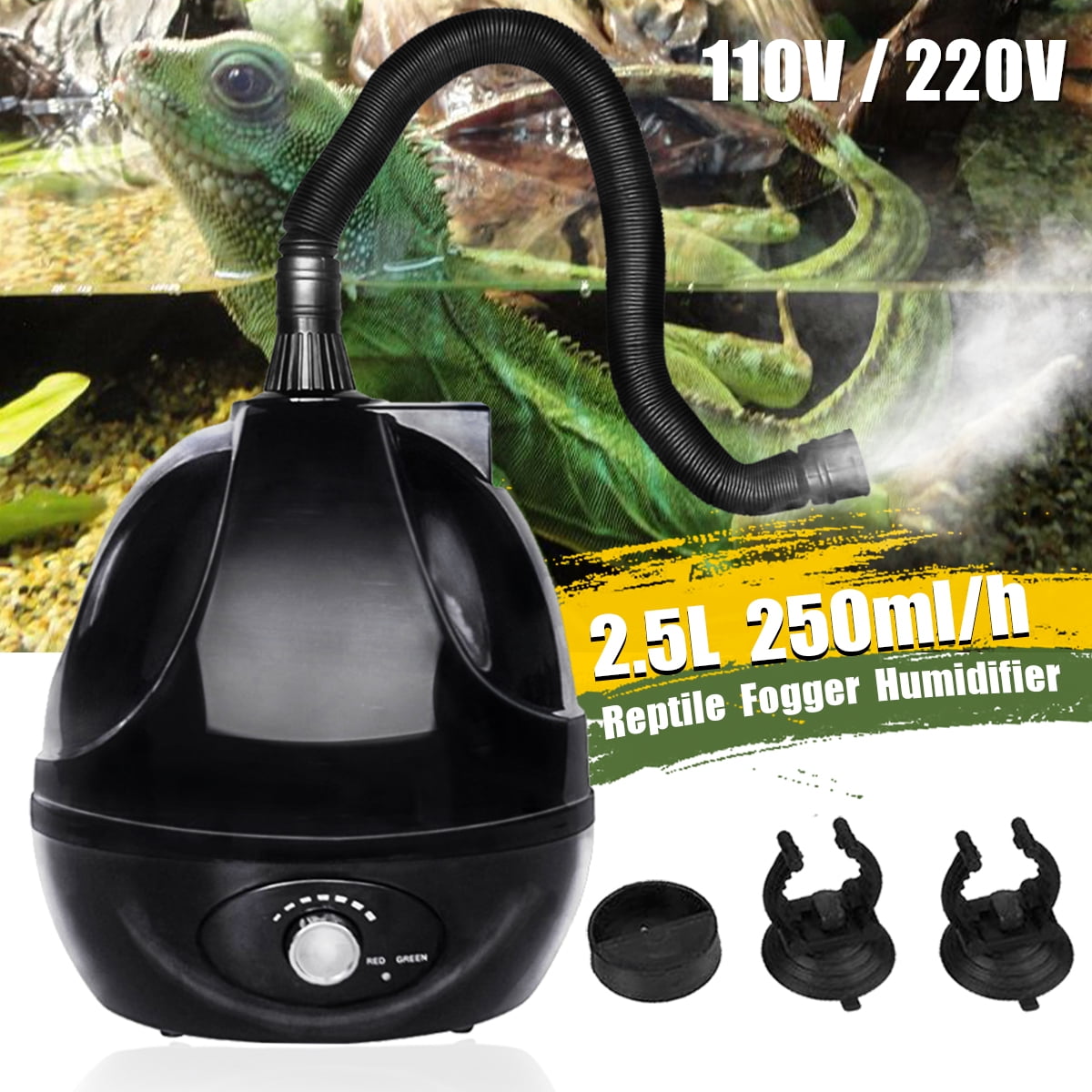 3L Ultra-Silent Amphibians Reptile Humidifier Fogger Vaporizer Fog Maker for Reptiles Amphibians Herps Reptile Humidifier/Fogger 