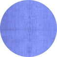 thumbnail image 1 of Ahgly Company Indoor Round Oriental Blue Industrial Area Rugs, 4' Round, 1 of 4