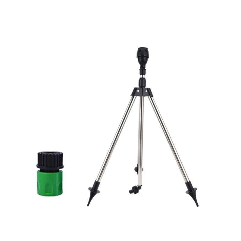 Metal Base Tripod Lawn Sprinkler 90 180 360 Degree Adjustable Watering System