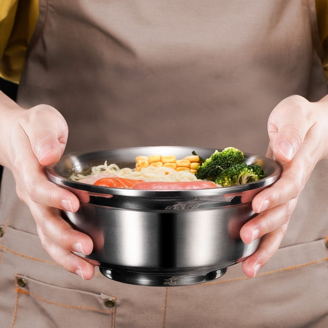 FUTUREORYY Bol à Riz Rond en Acier Inoxydable Protection Santé et Environnement Lot de 1