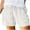 White, variant on Mlzmgr Womens Shorts Casual Drawstring Elastic Waist Summer Casual Short Pants Beach Shorts with Pockets