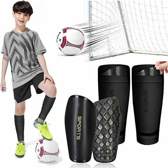 YMWVH Soccer Shin Guards for Kids and Adults, With Matching Sleeves, Lightweight Protective Gear for Boys and Girls Age 9 to 12, Youth and Men, Size L