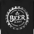 thumbnail image 3 of Instant Message - Camping Without Beer - Men's Crew Neck Fleece Pullover, 3 of 6