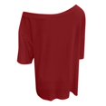 thumbnail image 4 of Women's Summer Casual Off Shoulder Short Sleeve T Shirt Fashionable Loose Fit Top Womens Long Top Womens Swim Lose Women Shirts Tech T Shirt Tees Women Short Sleeve Shirt Womens Shirts Long Sleeve, 4 of 5