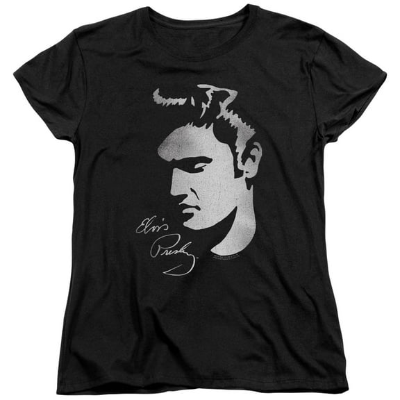 Elvis Presley Simple Face Women's T-Shirt Black