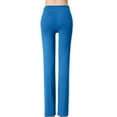 thumbnail image 6 of Bigersell Women Wide Leg Pants with Pockets Drawstring High Waisted Yoga Pants for Workout Running Gym Straight Leg Yoga Leggings Activewear, Blue 3XL, 6 of 9