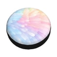 thumbnail image 3 of Multi-Size Car Tire Dust Cover Sunscreen, Corrosion, Dust And Water Keep Spare Tires Clean Gray Tie-Dye Background Rainbow Colors_4 17 Inch, 3 of 8