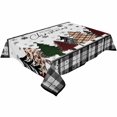 thumbnail image 2 of Christmas Tree Tablecloth Rectangle Table Cloth 60x102 , Waterproof Tablecloth Outdoor Table Cloth, Xmas Tree Grey Plaid Snowflake Washable Table Cover for Kitchen Dining Party, 2 of 8