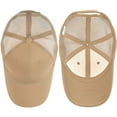 thumbnail image 4 of Falari Trucker Hat 2-Piece Set, 6 Panel, Cotton Mesh, Adjustable Size Baseball Cap - Black & Khaki, 4 of 7