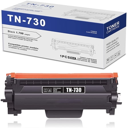TN730 1 Pack Black TN-730 Toner Compatible for DCP-L2550DW MFC-L2710DW HL-L2350DW Printer